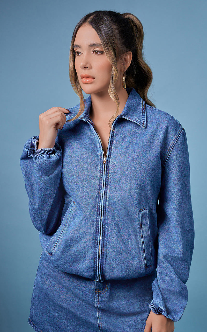 CHAQUETA DENIM BOMBER
