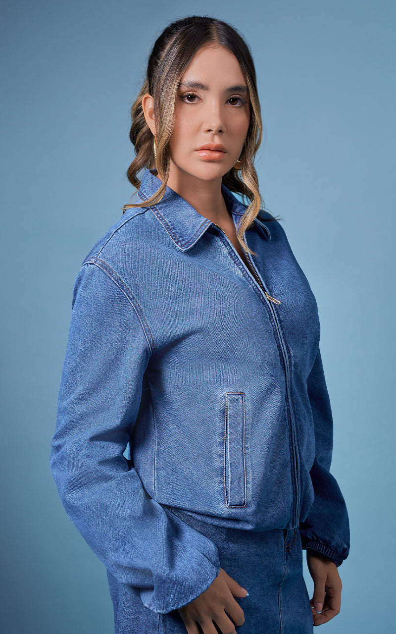 CHAQUETA DENIM BOMBER