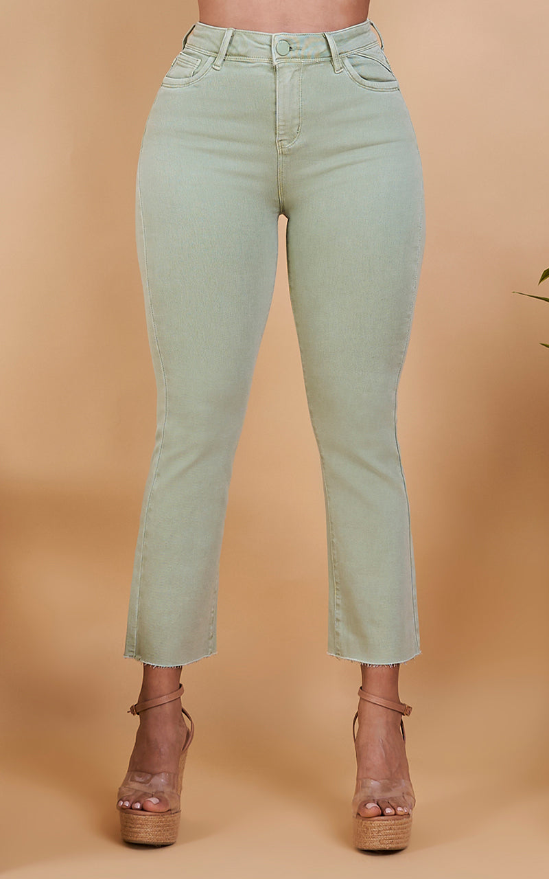 ANIE CROPPED FLARE JEANS