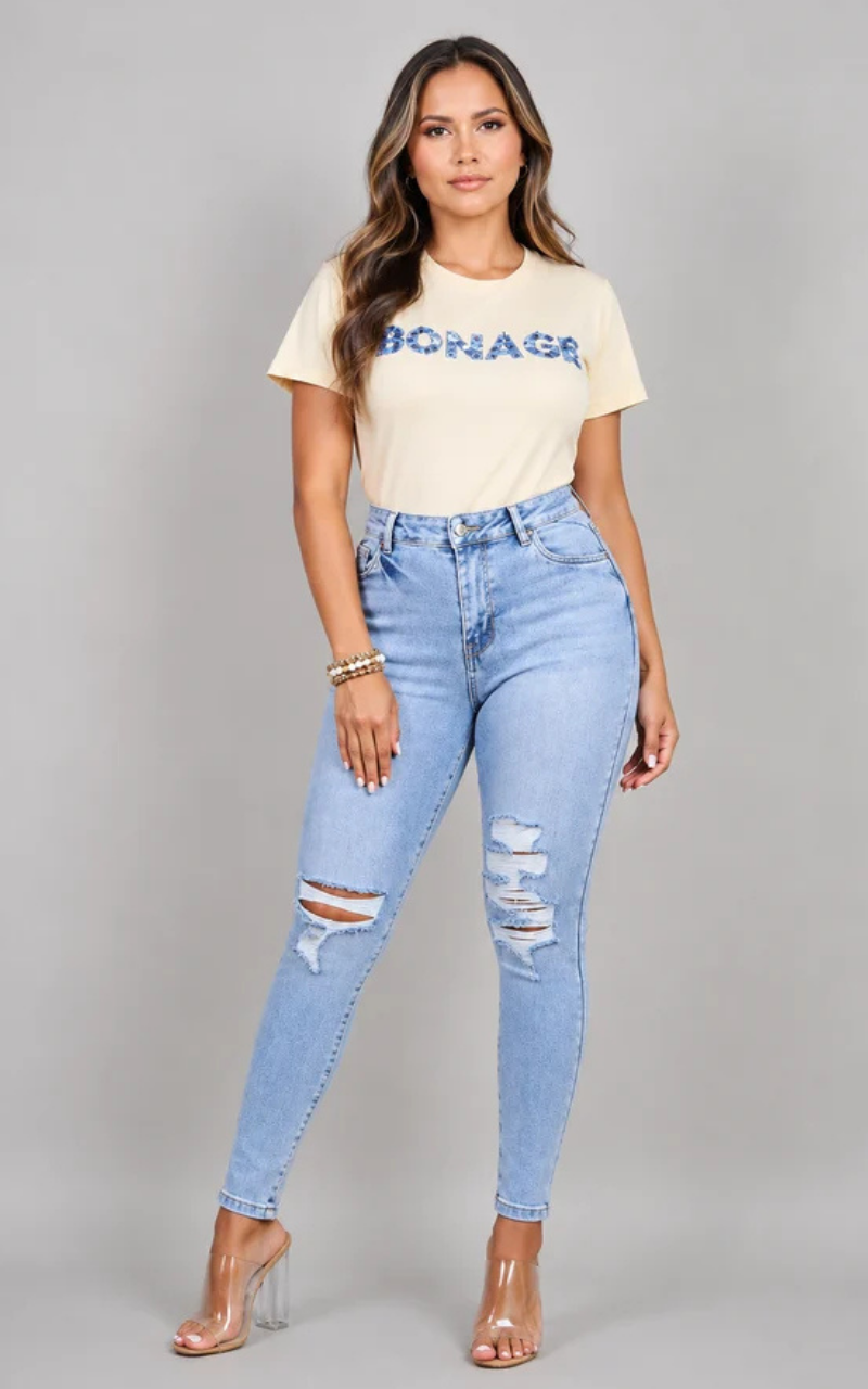 Jeans Basico Skinny Ankle Tiro Alto