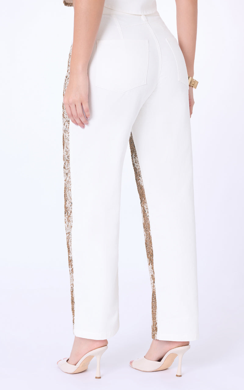 PANTALON CON TEJIDO STRAIGHT