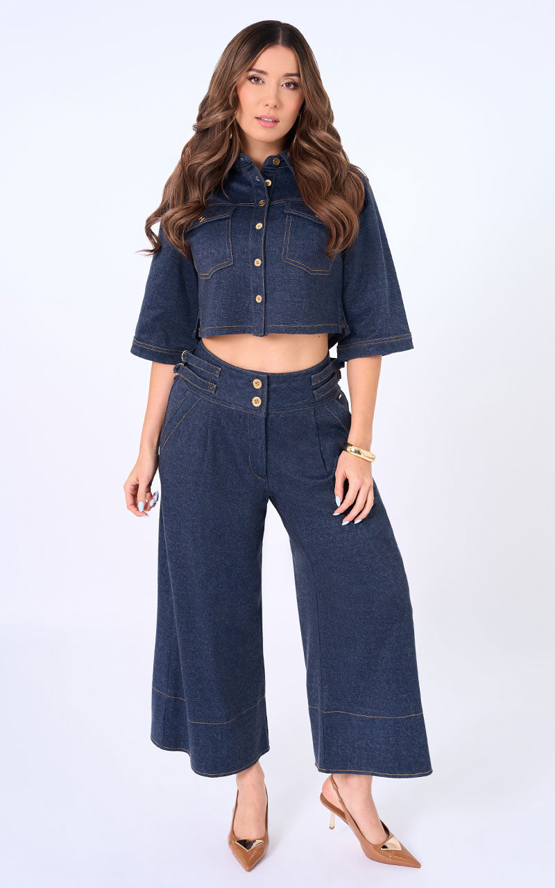 CONJUNTO DENIM CAMISA Y PANTALÓN