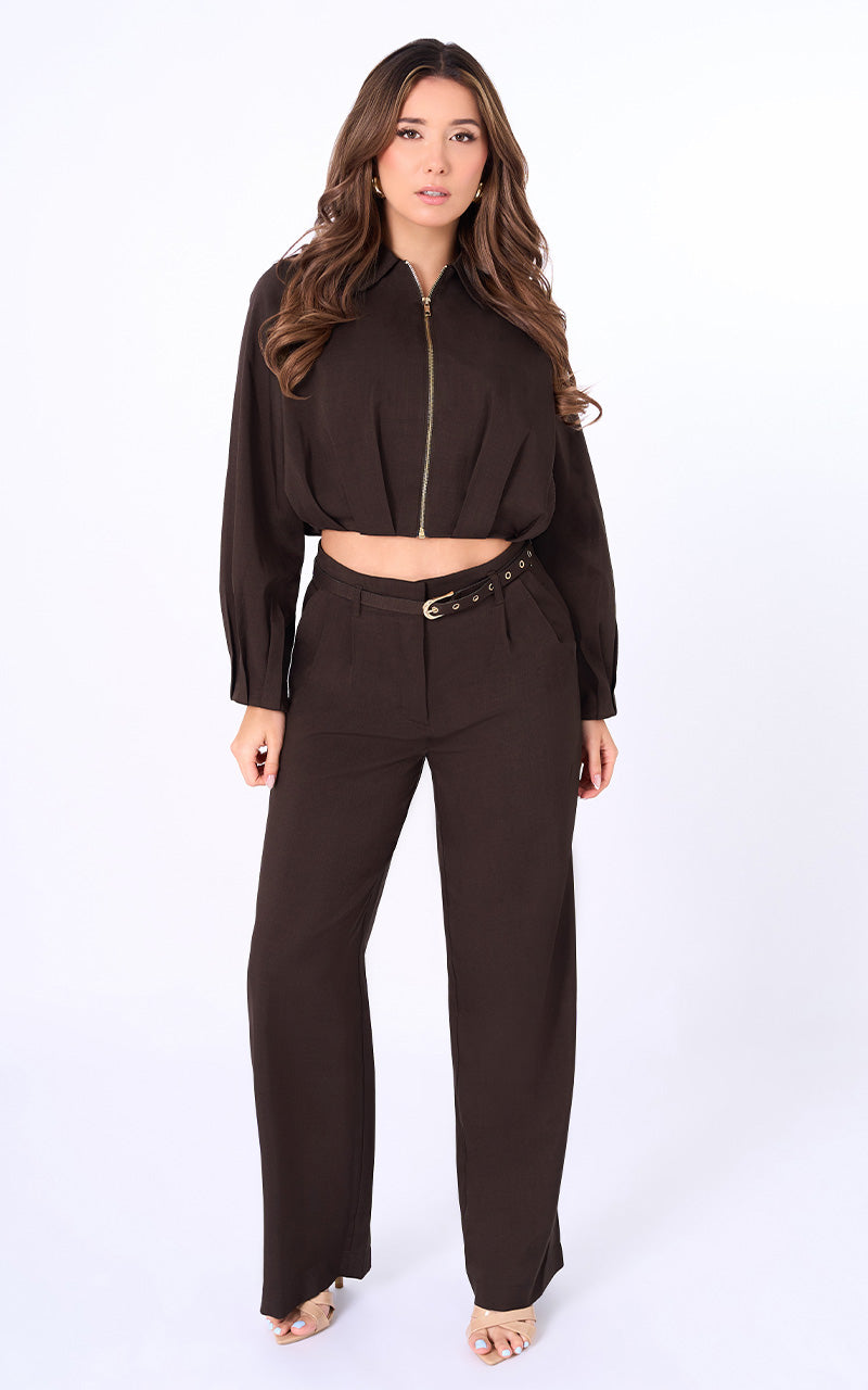 PANTALON STRAIGTH CON CINTURON