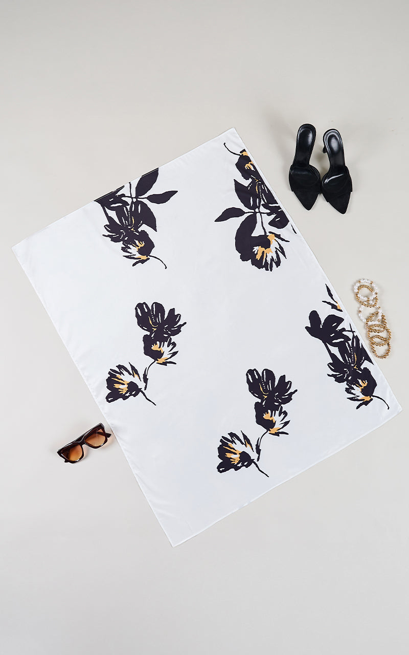 FLORAL STROKE SCARF