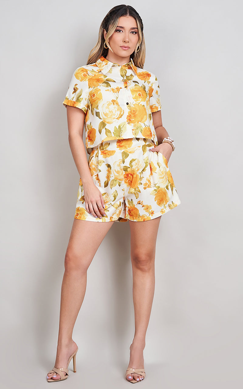ELEGANCE FLORAL SHIRT & SHORT