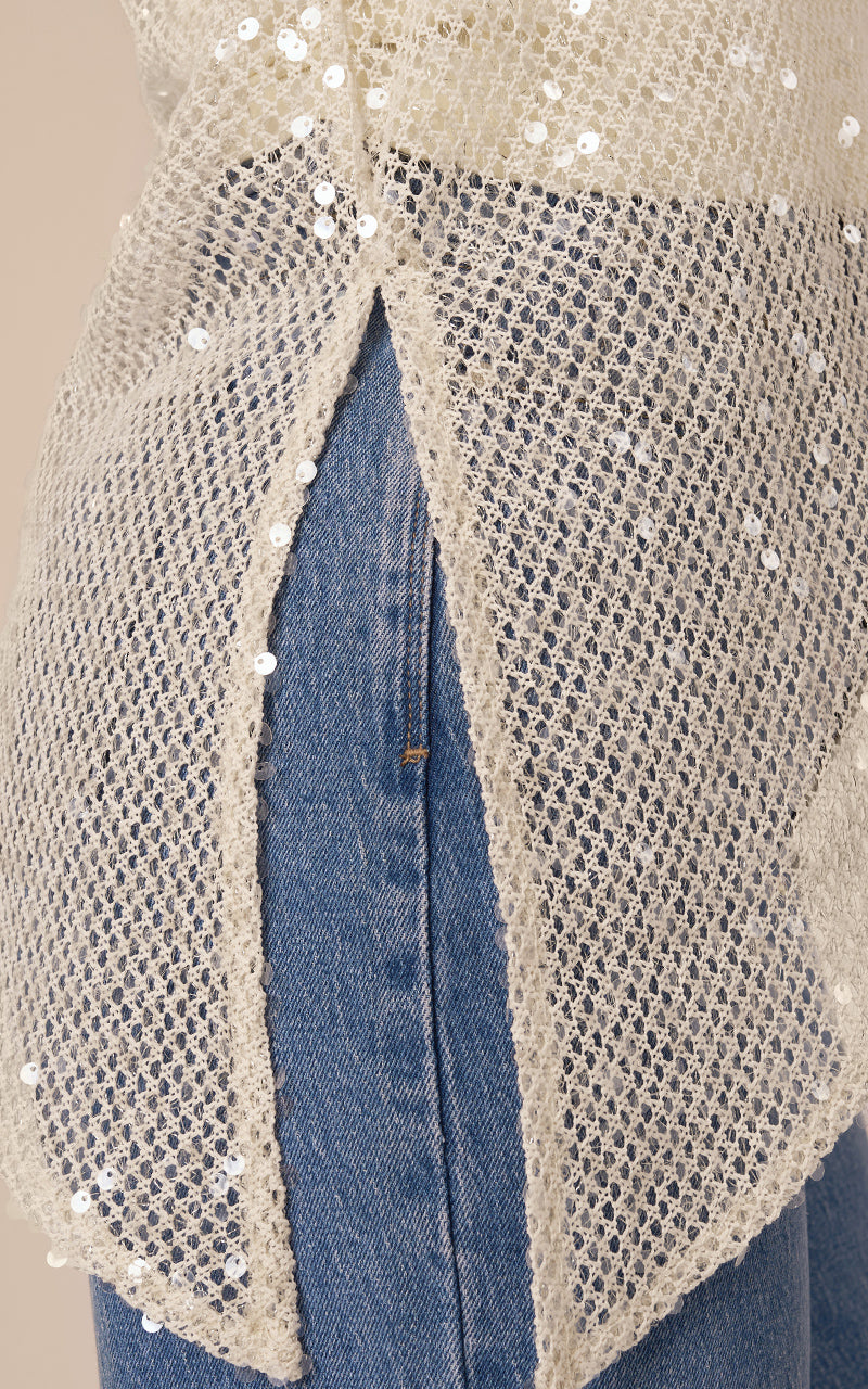 TOP MESH DE LENTEJUELAS