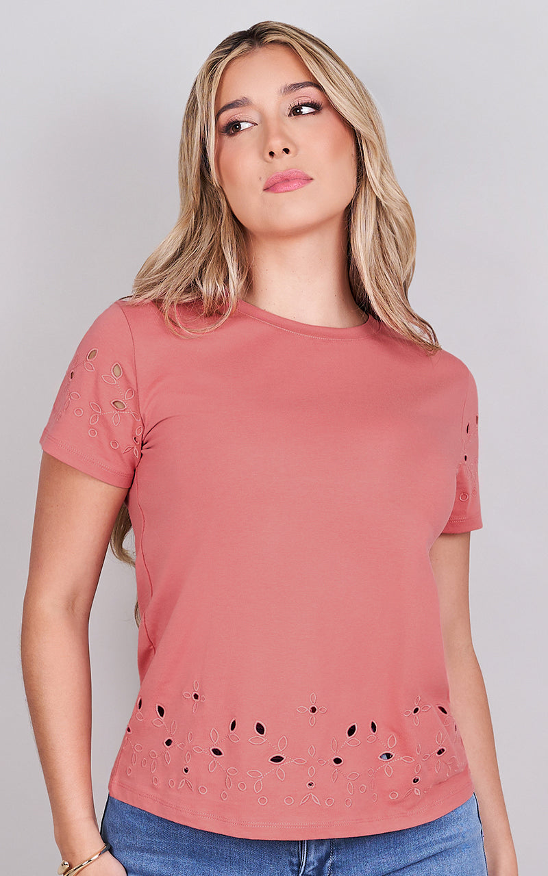 PINK FLORA T-SHIRT