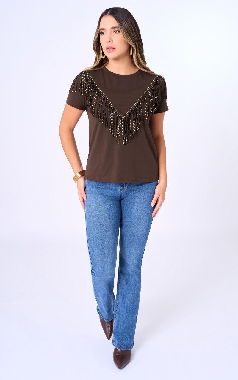 T-SHIRT CON FLECOS