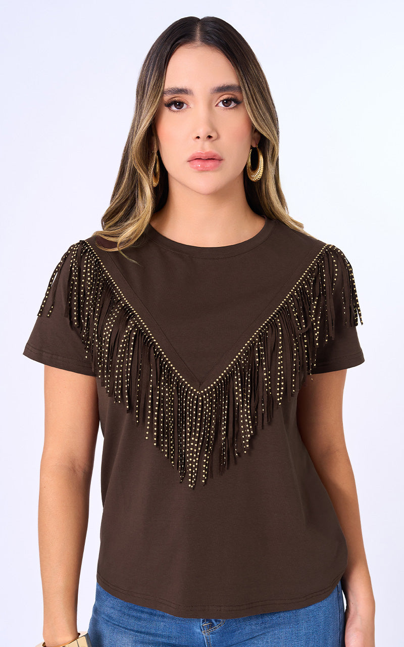 T-SHIRT CON FLECOS
