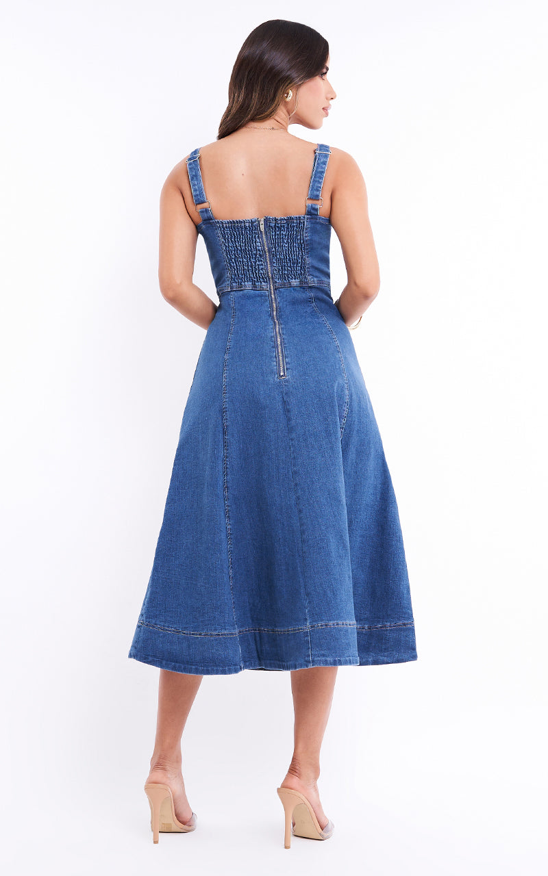 AURORA DENIM DRESS