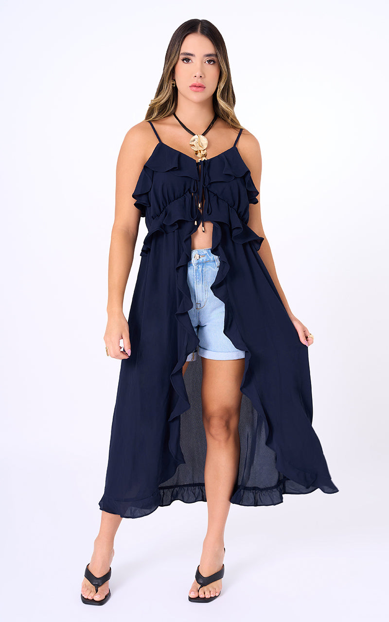 VESTIDO CON TIRANTES FINOS
