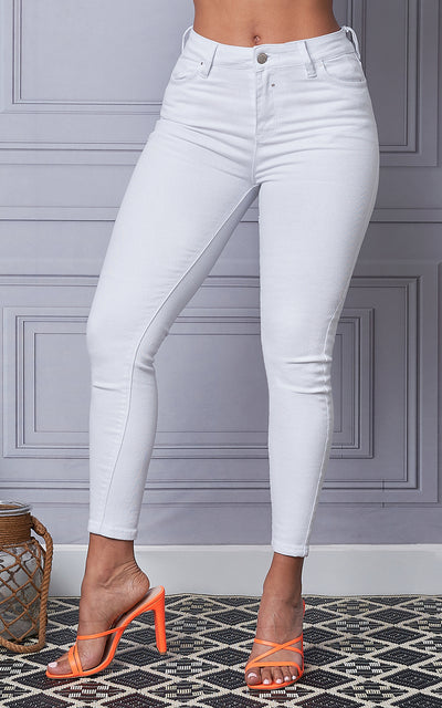 JEANS TIRO ALTO SKINNY ANKLE B