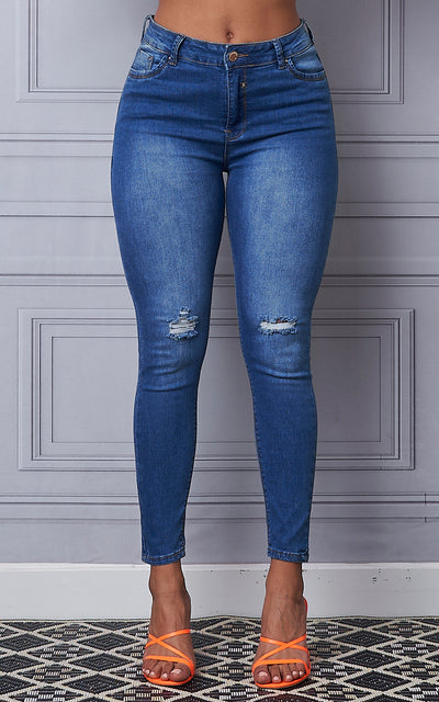 JEANS TIRO ALTO SKINNY ANKLE