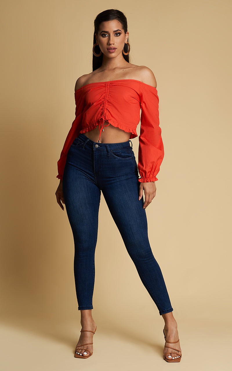 JEANS SKINNY ANKLE TIRO ALTO