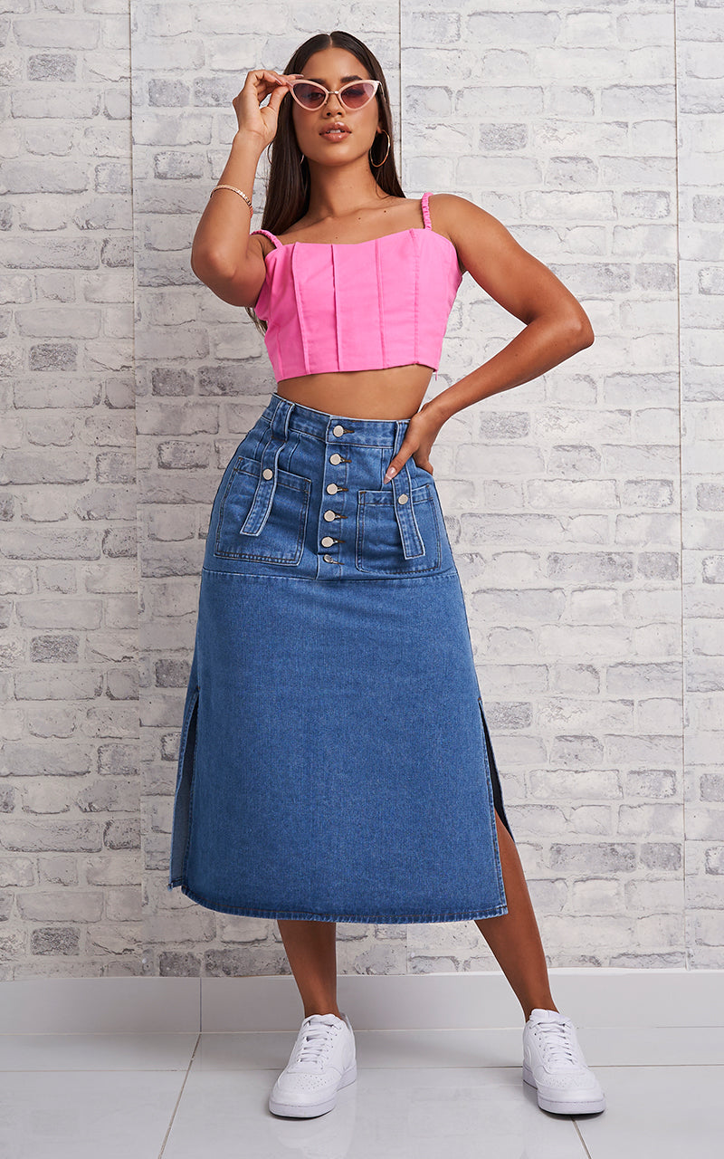 DILAN DENIM SKIRT