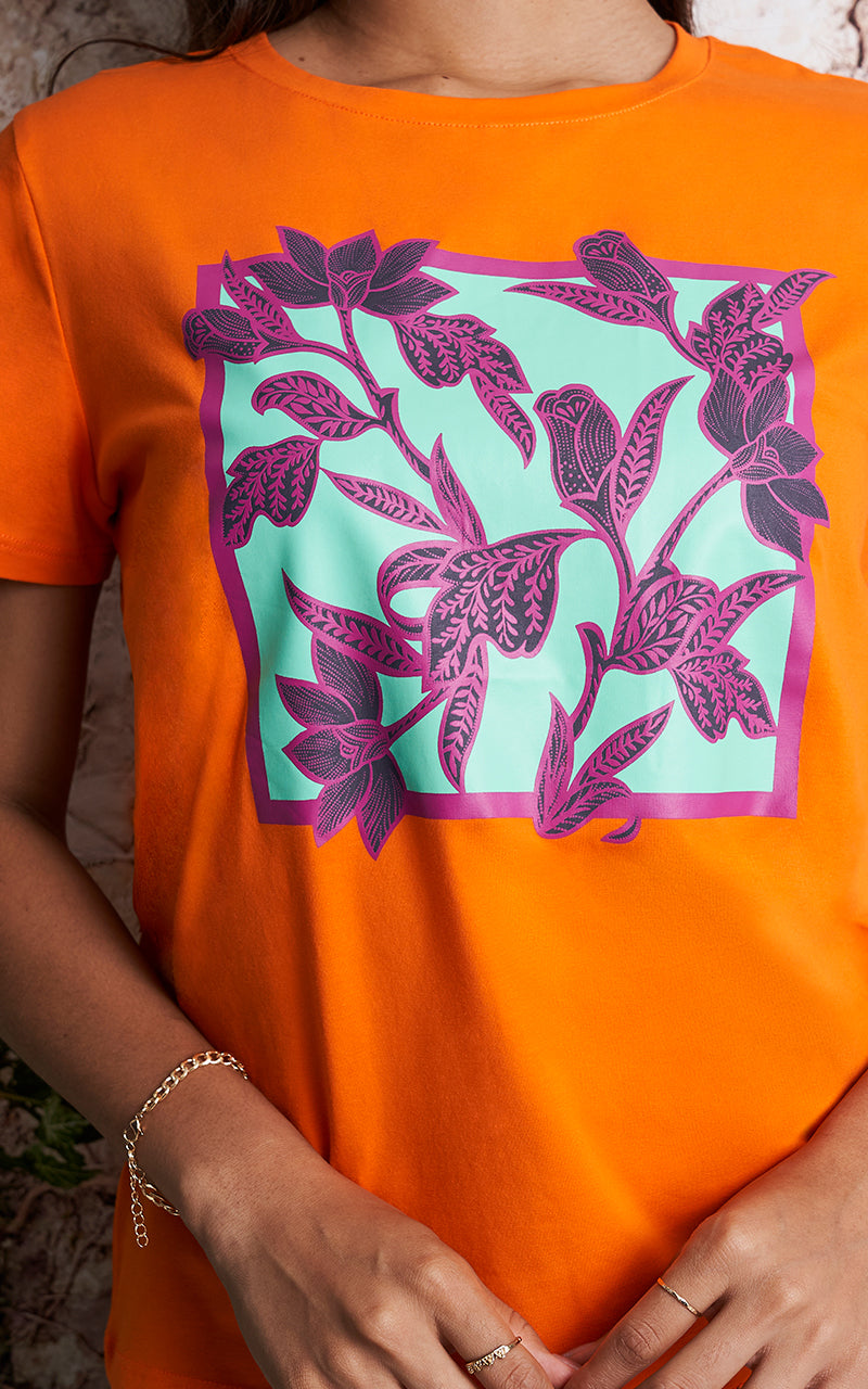 PURPLE FLOWERS T-SHIRT