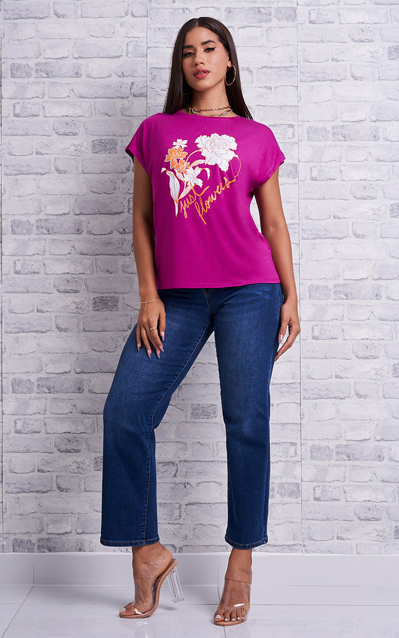 JUST FLOWERS T-SHIRT