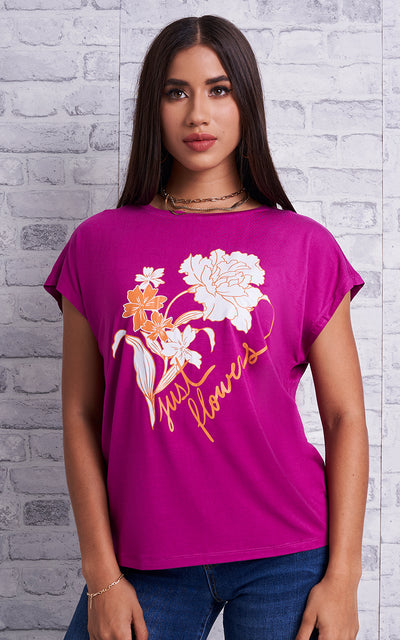 JUST FLOWERS T-SHIRT