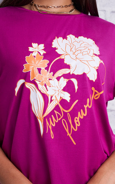 JUST FLOWERS T-SHIRT