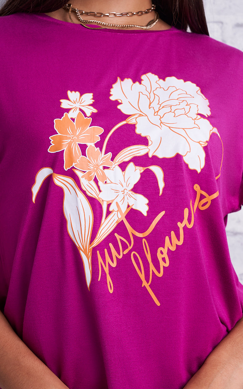 JUST FLOWERS T-SHIRT